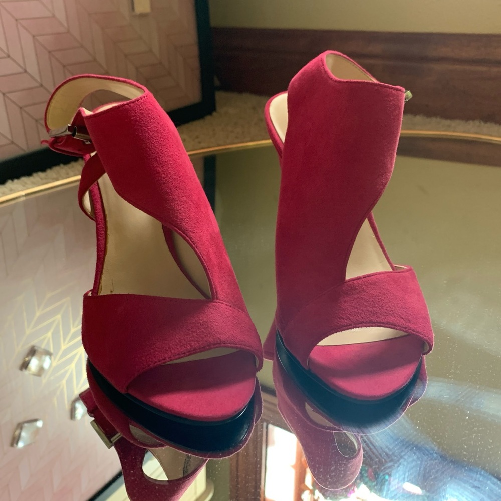 Nine West Pink Shape Up Heels Suede MAO!